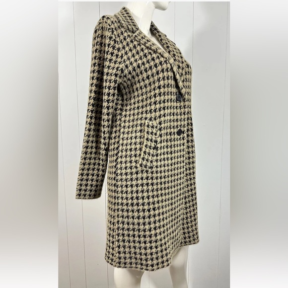 Max Studio Sweater Jacket Coat Knit Herringbone Houndstooth Longsleeve M - Picture 4 of 10